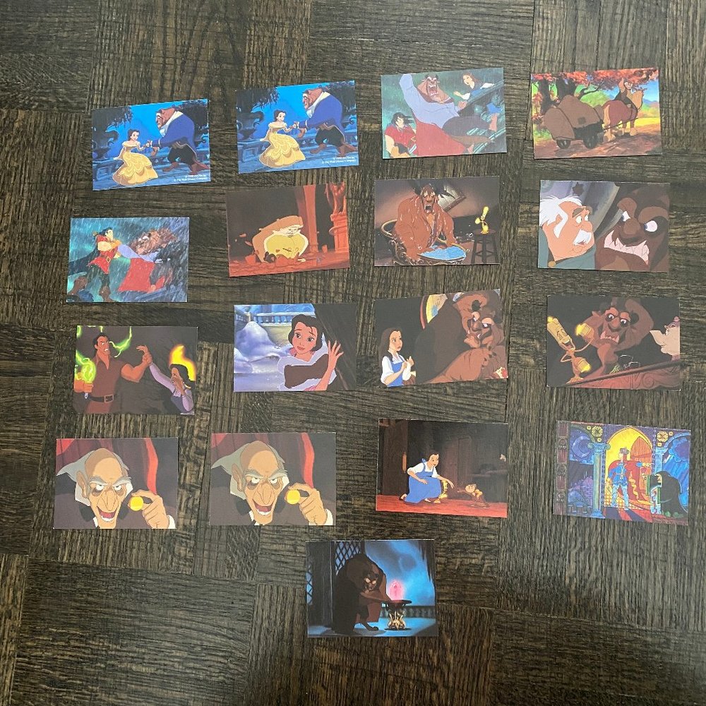 Beauty and the Beast Trading Cards - lot of 17 - Pro Set, Disney, 1992